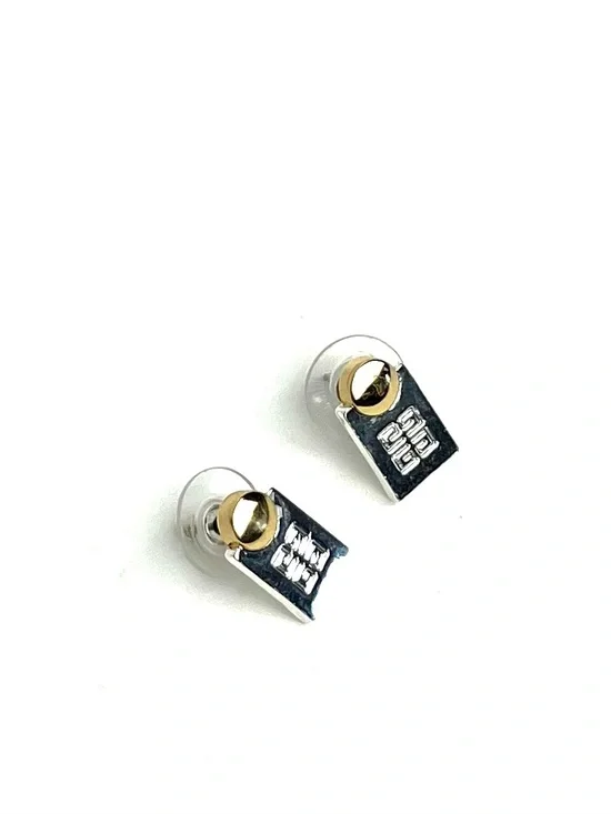 Givenchy Silver and Gold Stud Earrings Elegant Dainty Wearable Accessory Party