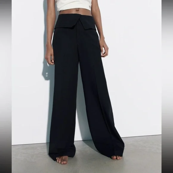 NWT Linen blend full length pants RUNS A SIZE SMALLER
