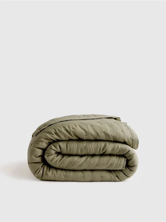 Quince European Linen Dream Quilt -King/Cali King - Willowleaf
