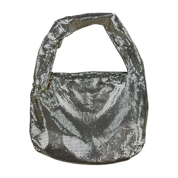 Steve‎ Madden Gold Chainmail Shoulder Bag Metallic Shimmering Purse Glam Party