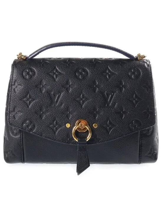 Louis Vuitton Monogram Empreinte Blanche BB Shoulder Bag Black Leather Gold
