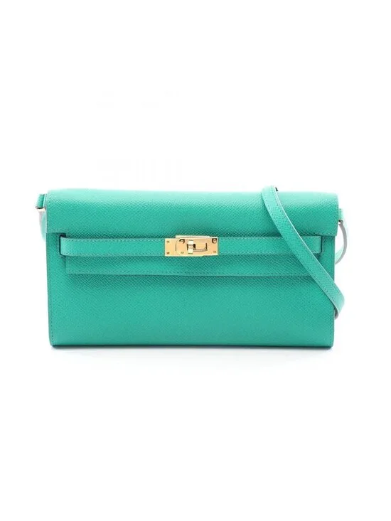 Hermes Shoulder Bag Kelly to Go Vert Jade Long