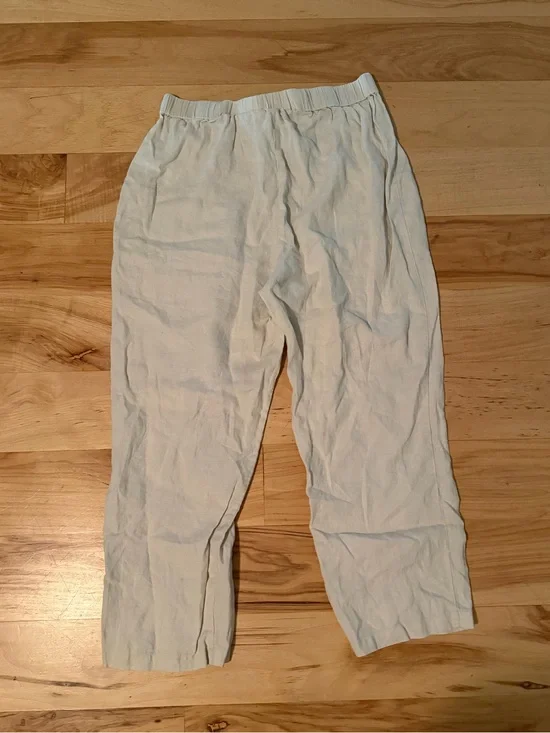 Quince Linen Pants Cream- Size Large