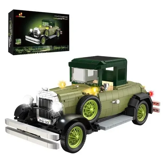 JMBricklayer Vintage Cars Building Sets for Adults with Lights 50001 (C220)