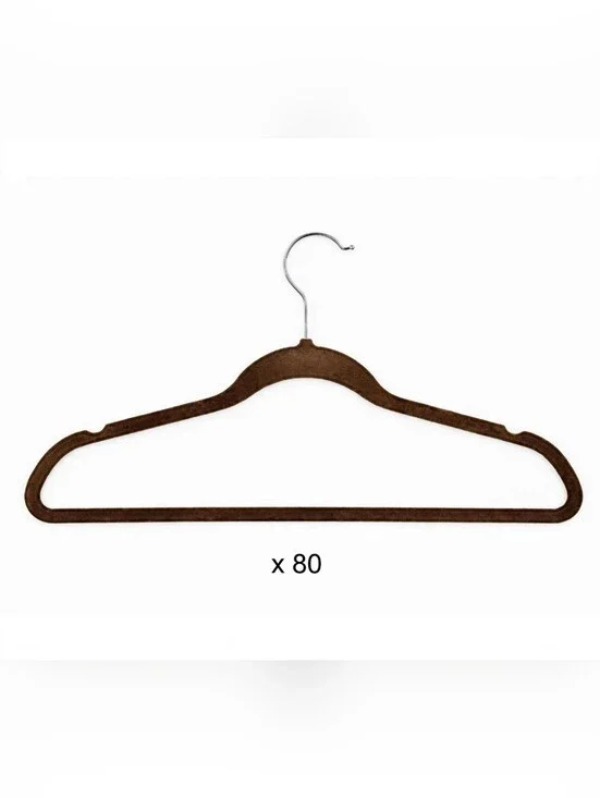 Joy Mangano Huggable Hangers 80pc Set Brown Vintage NIB
