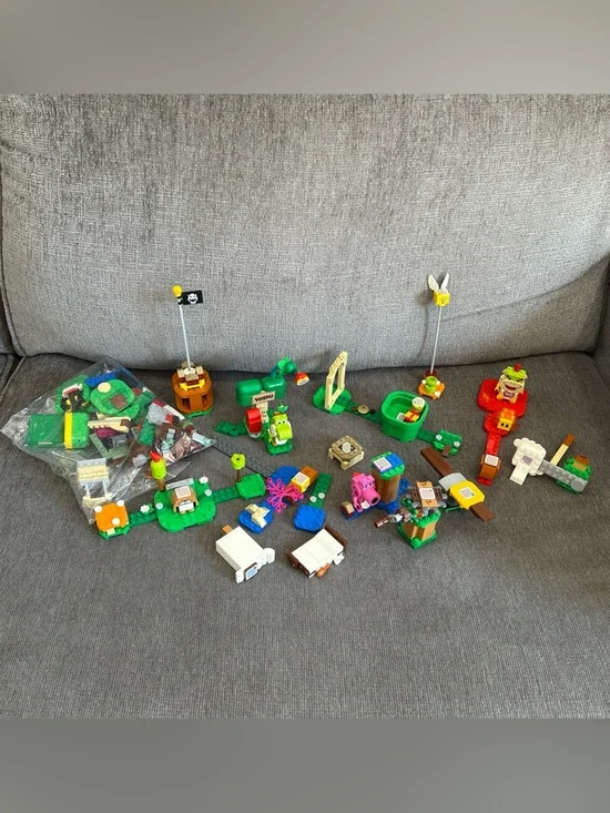 Lego Super Mario Expansion Set Lot 71406 71360 INCOMPLETE Bowser Birdo Yoshi