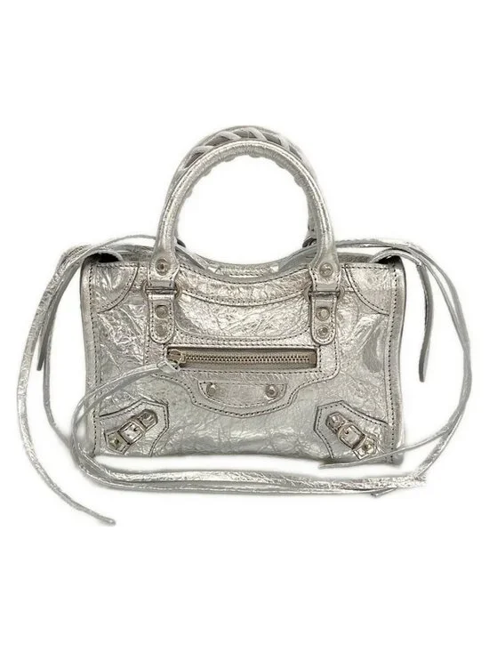 Balenciaga Le City Nano Silver Mini Bag Leather