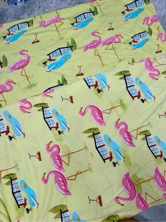 Nick & Nora Retired Flamingo Poolside Sheet Set Flat Sheet Pillowcase Y2K