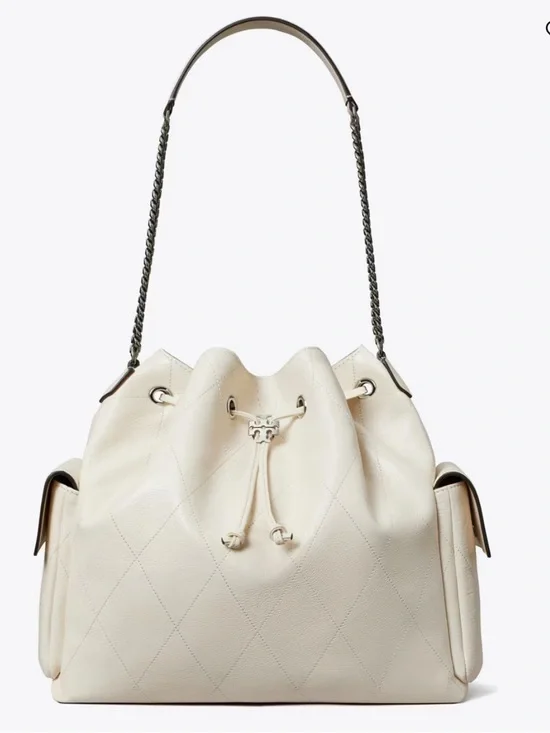 Tory Burch LARGE CHARLIE QUILTED DRAWSTRING SHOULDER BAG