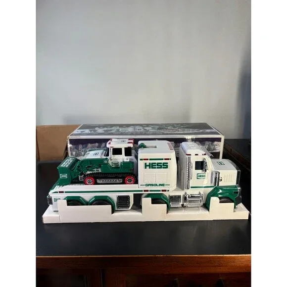 Hess Toy Truck and Tractor in Original Box Tracked Loader Lights Sounds