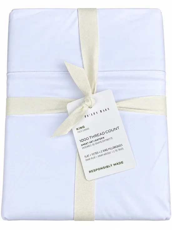 Pottery Barn 1000 Thread Count King Sheet Set
