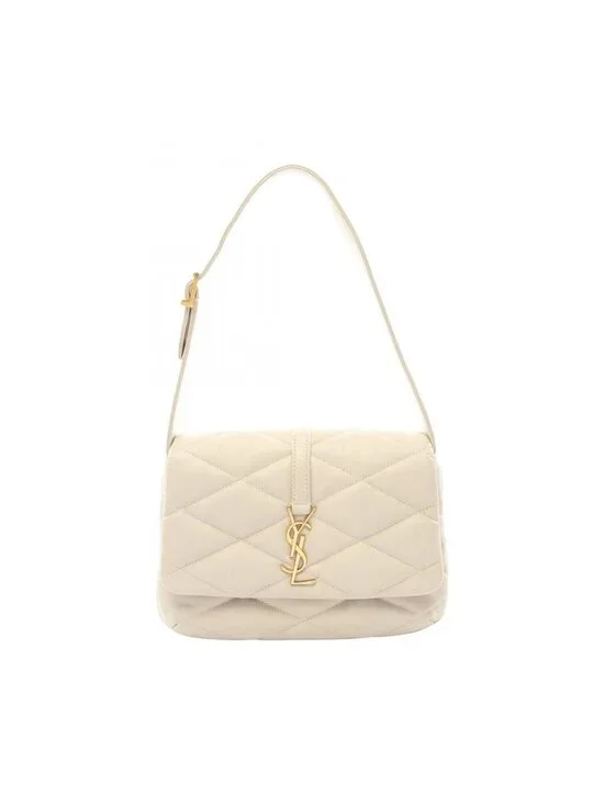 Saint Laurent Paris Shoulder Bag White Leather Le 57