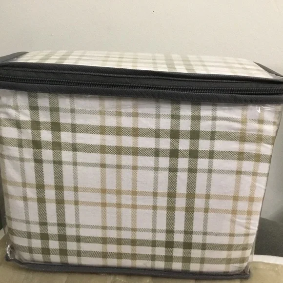 COLEMAN Flannel Neutral Plaid Sheet Set