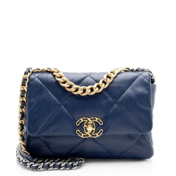 Chanel Lambskin 19 Medium Flap Shoulder Bag