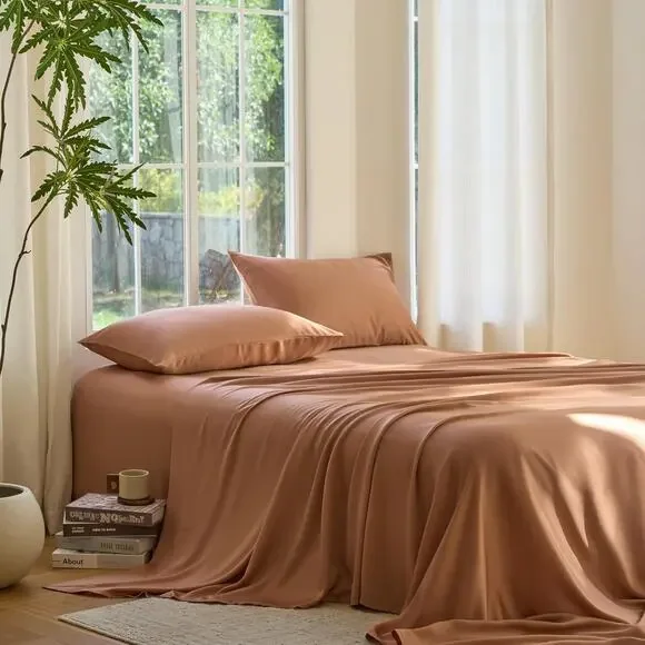 NWT DOZ Sijo Flat Sheet, 1 Top Sheet Only Clay Full/Queen