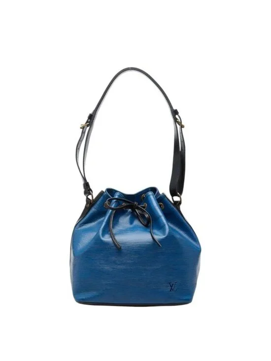 Louis Vuitton Epi Petit Noe Shoulder Bag Toledo Blue Noir Leather