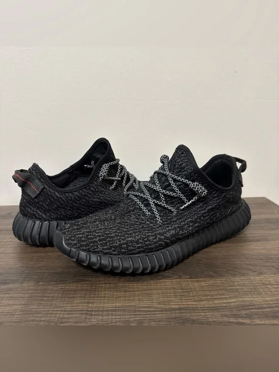 Incredible condition Size 12.5 Adidas Yeezy Boost 350 Pirate Black 🔥OG 2015