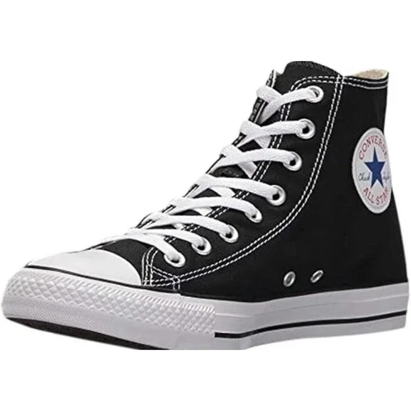 Converse All Star Chuck Taylor High Top Sneakers Black Size Men 8 Women's 10
