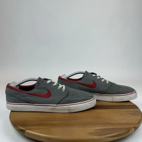 Mens SB Zoom Stefan Janoski Gray‎ Canvas Casual Skateboarding Sneakers Size 13 D