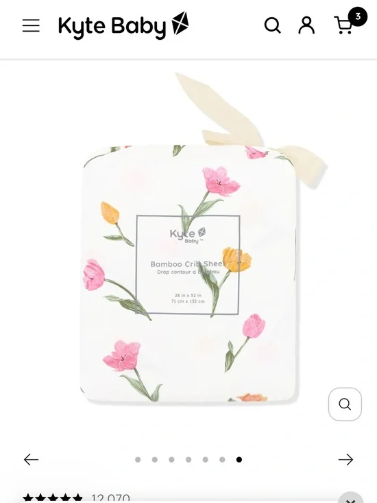 Kyte Baby Crib Sheet