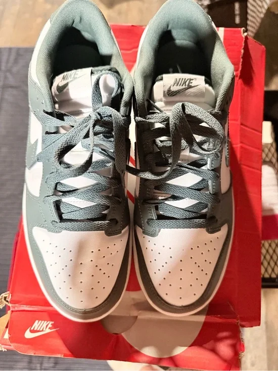 Nike Men’s Low-Top Sneakers in White and Teal