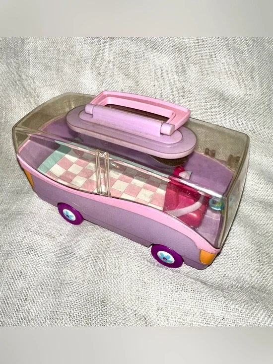 Vintage 2003 Polly Pocket Party Van Limo Case Y2K Toy