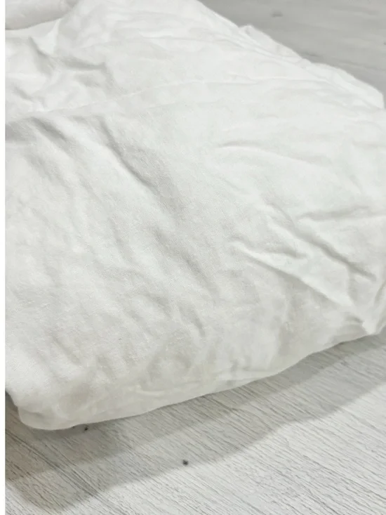 HEARTH & HAND MAGNOLIA Ivory Linen Cotton Blend Fitted Sheet Deep Pocket King