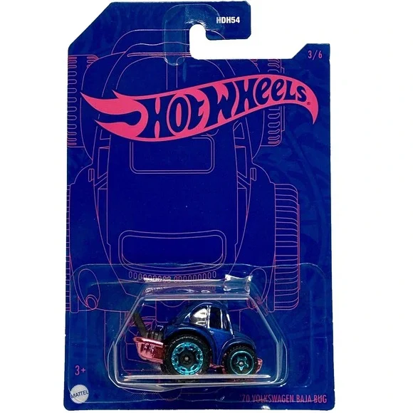 Hot Wheels 54th Anniversary 3/6‎ '70 Volkswagen Baja Bug Blue Pearl Pink Chrome