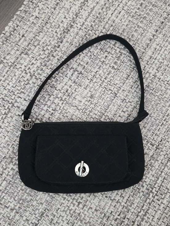 Vera Bradley Black Quilted Mini Shoulder Bag
