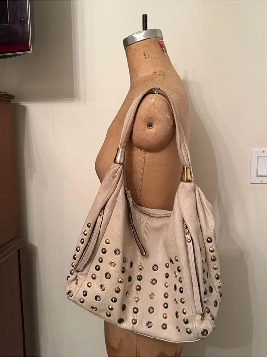 B. Makowsky Studded Slouchy Hobo Bag