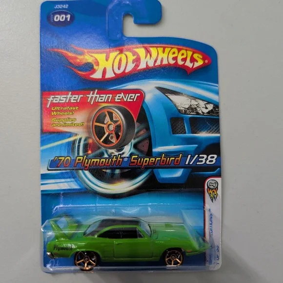Hot Wheels 2006 First Editions 70 Plymouth Superbird Green J3242 1/38 FTE Wheels