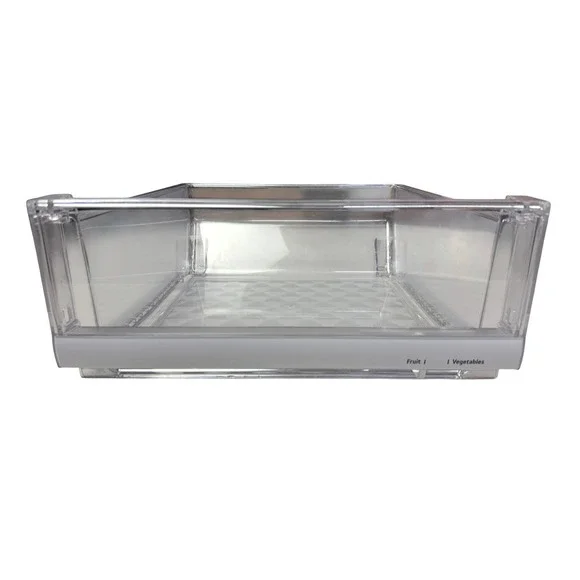 Clear Refrigerator‎ Crisper Drawer Bin with Humidity Slider Rollers Replacement