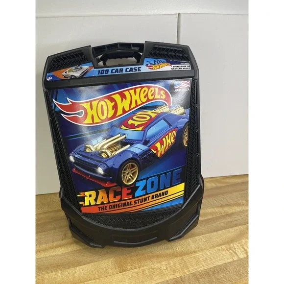 HOT WHEELS WHEELED STORAGE CARRY CASE He's missing‎ a tire