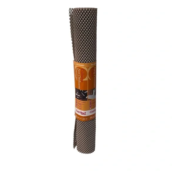 NEW! Con-Tact Brand Non-Adhesive Grip Shelf Liner Roll in Taupe
