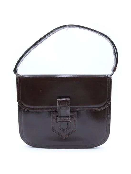 Saint Laurent Leather Shoulder Bag Brown