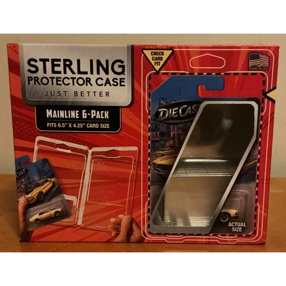 Sterling Protector Case Mainline 6 Pack Gift Box for Hot Wheels & Matchbox Basic