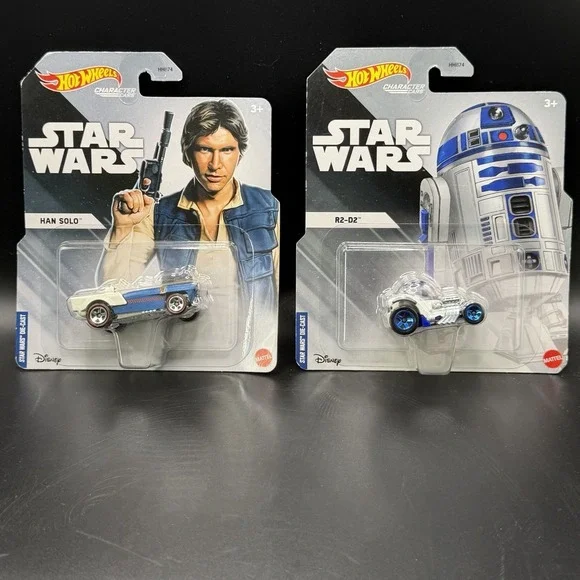 Hot Wheels Star Wars Character‎ Cars Han Solo & R2D2 Set/2