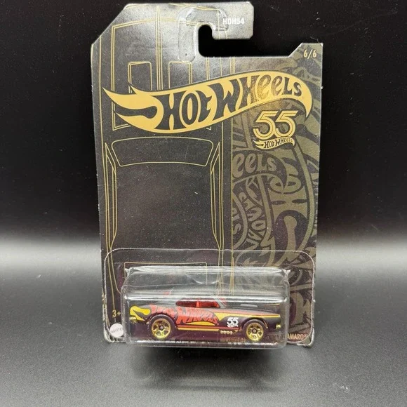 Hot Wheels '67 Camaro Chevy 6/6‎ 2023 55th Anniversary Black Yellow Red HLK08
