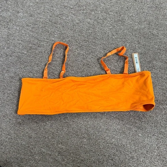 SKIMS Signature Swim Micro Bandeau Tangerine Orange Bikini Top BT-BAN-10067W 2X‎