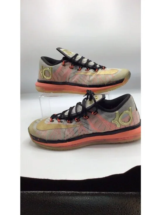 NIKE KD VI Elite Kevin Durant White/Metallic Gold 642838-100 Men Sz 11