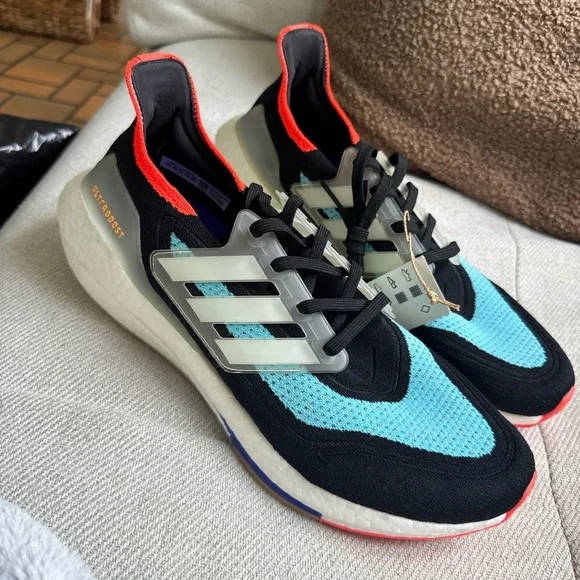 adidas Ultra Boost 21 Black Pulse Aqua