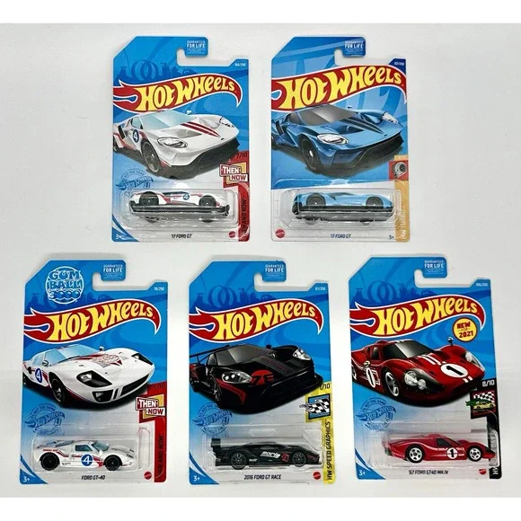 Hot Wheels Ford GT Lot of 5 '17 GT GT40 Mk IV 2016 GT Race Then & Now 1:64