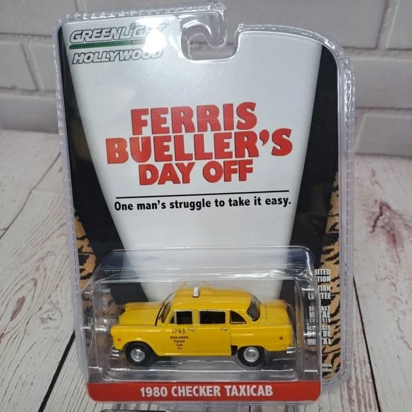Greenlight Diecast Car Ferris Bueller's Day Off 1980 Checker Taxicab, NIP‎