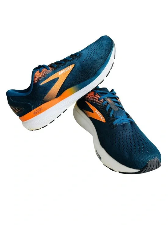 Brooks Men’s Ghost Running Shoes - Navy with Orange Accents