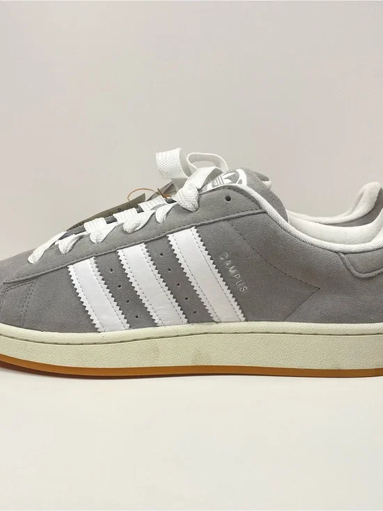 adidas Campus Men’s Suede Sneakers in Gray and White