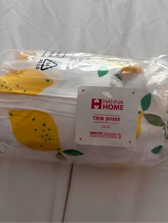Hanna Andersson Yellow Lemon Crib Sheet