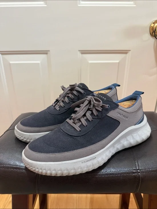 Cole Haan Navy and Gray Perforated Lace-Up Men’s Sneakers