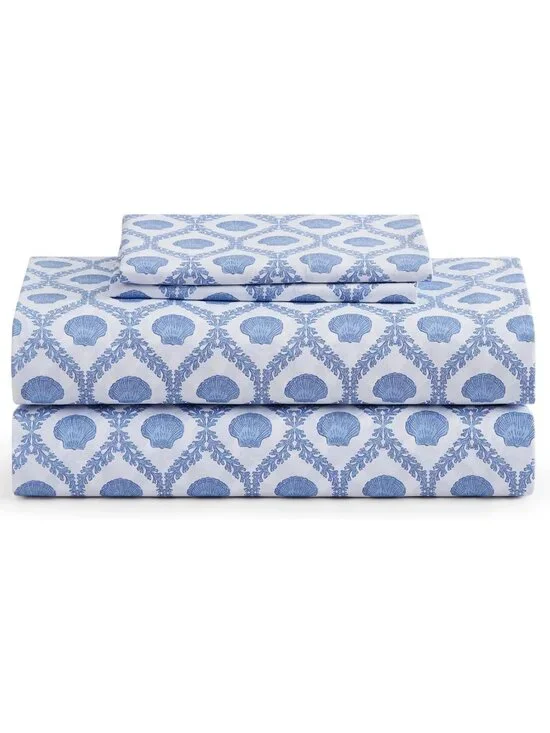Coastal Queen Microfiber Sheet Set, Tropical Print Bedding, Soft & Durable