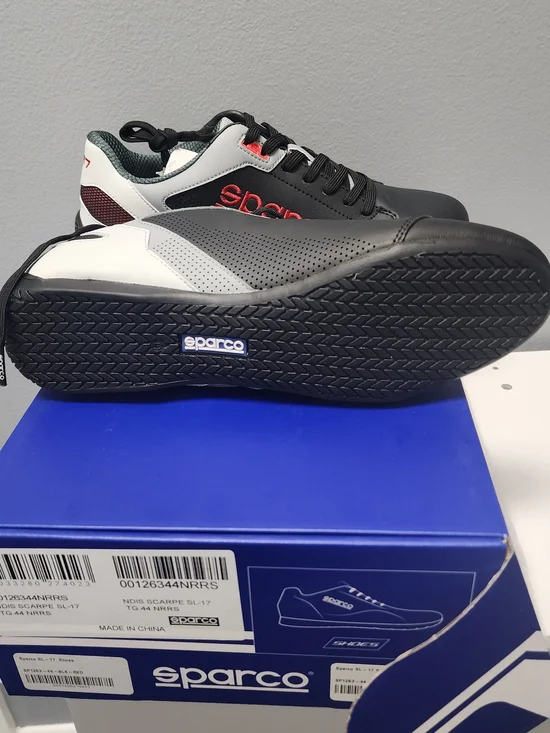 Men’s Black, White & Gray Driving Sneakers