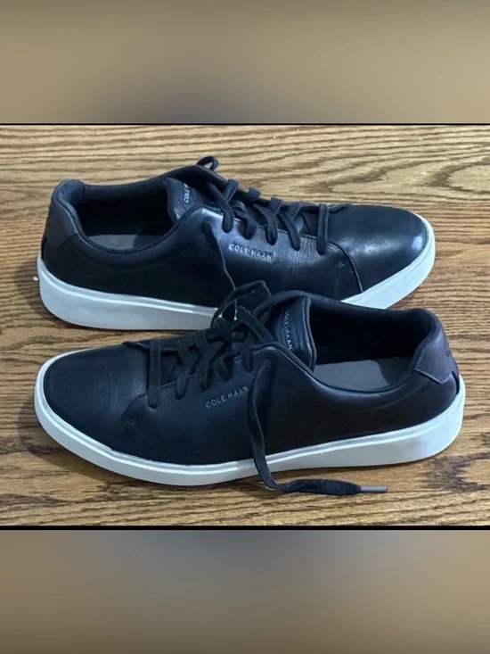 Cole Haan Grand Crosscourt Traveler Sneakers Men Size 12 Black Leather C36655